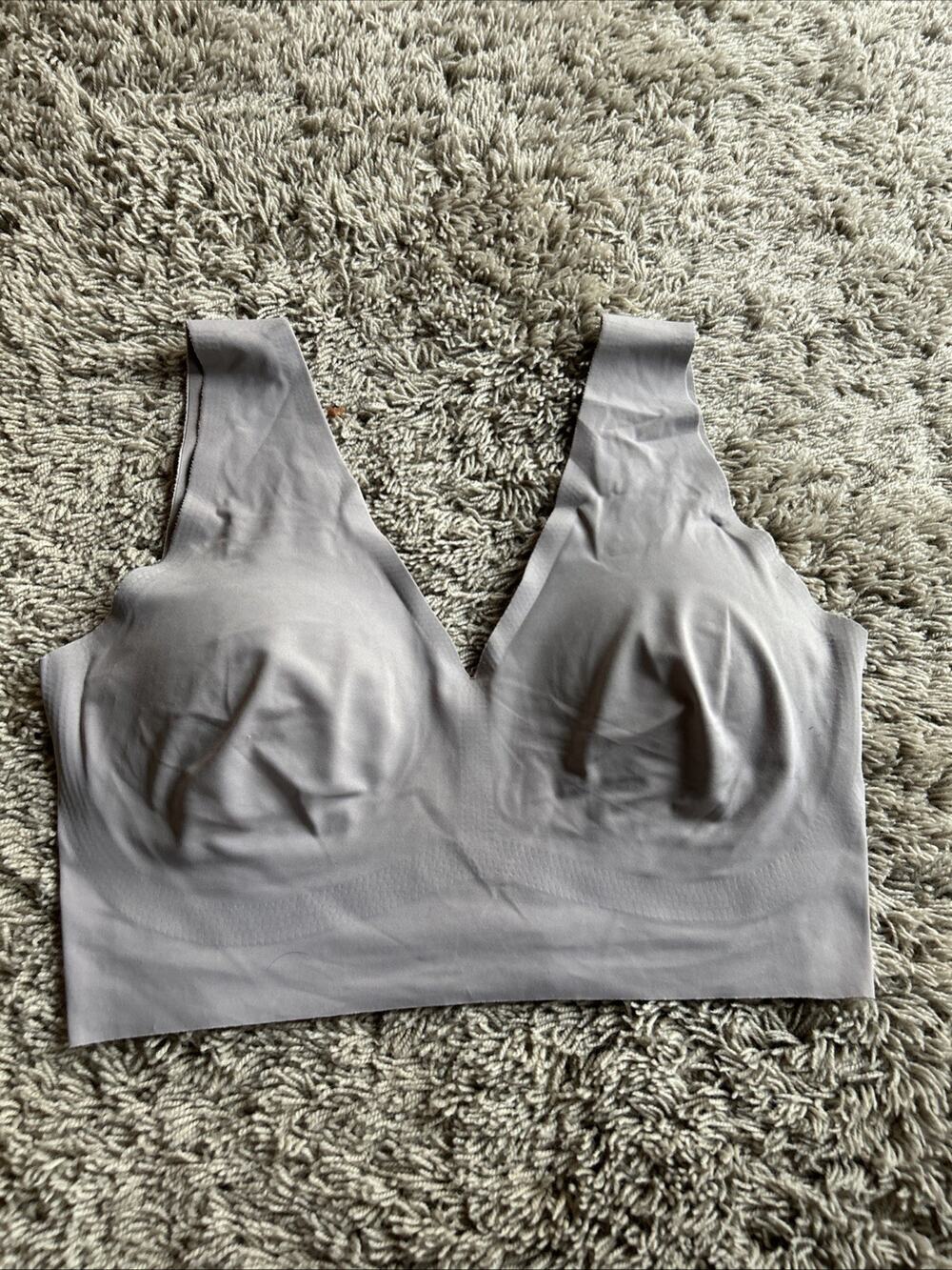 True & Co Size M Bra 16802 Body V-Neck Bralette 34C/34D/36A/36B Dusty Lilac D26